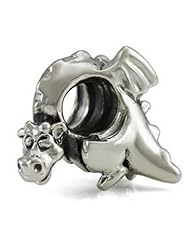 Ohm Sterling Silver Flying Dragon Bead Charm