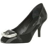 Nine West Womens Monterrey Pump,Pewter/Black,9.5 M