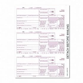 TOPS Tax Form/1098T Federal Copy A, 3.66 x 8 Inches, 50 Loose Sheets per Pack (2298TA)