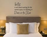 LIFE ISN'T ABOUT WAITING FOR THE STORM TO PASS IT'S LEARNING TO DANCE IN THE RAIN - Vinyl Wall Art Quotes