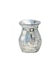 Biedermann & Sons Glass Mosaic Vase-Shaped Candleholder and Oil Warmer, Mirrored