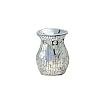 Biedermann & Sons Glass Mosaic Vase-Shaped Candleholder and Oil Warmer, Mirrored