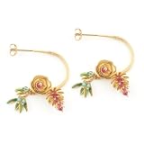 Rose and Pinecone Earrings by Amanda Coleman
