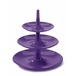 Koziol,Babell 3180546, Indispensable Purple Tiered Tray, 12,36X12,36X13,39-Inch by Koziol