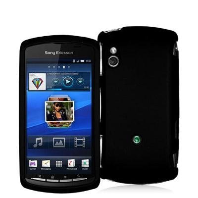 Xperia Play Case Cover | Black Rubberized Snap-On Hard Skin Case Cover for Sony Xperia Play PSP image