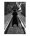 Guy on Tracks People Photographic Poster Print by Robert Jones, 16x20
