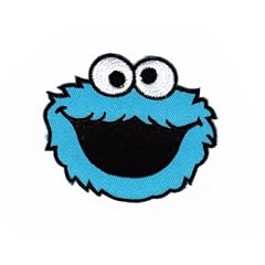 Aufn�her B�gelbild Aufb�gler Iron on Patches Applikation Kr�melmonster Sesamstrasse Kinder Kleidung