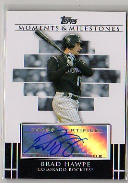 Buy 2008 Topps Moments and Milestones Brad Hawpe Autograph Baseball Card by Topps