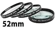 Sakar 52mm Close-Up Filter Set (+1, +2, +4 and +10 Diopters) Magnification Kit - Metal Rim
