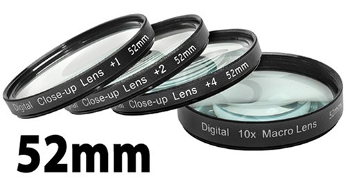 Digital Concepts +1 +2 +4 +10 Close-Up Macro Filter Set with Pouch (52mm)