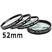 Sakar 52mm Close-Up Filter Set (+1, +2, +4 and +10 Diopters) Magnification Kit - Metal Rim