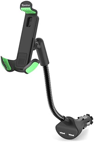 Car Mount, Charger Mount - Tevina Universal 360 Rotation Car Mount Cradle Holder with Dual USB 2.1A Charger For iPhone 6/6s, 6 Plus/6s Plus, iPhone SE, Galaxy S7/S7 Edge, Motorola, Sony, HTC