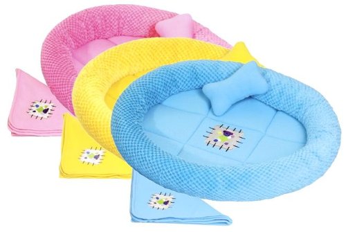 Karlie 62601 Puppy Set Bett, Decke, Spielzeug 56x45x8cm, hellblau