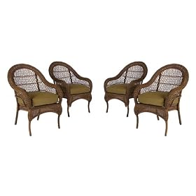 Marlton 2008 Wicker Dining Chairs - Set of 4 by Casual World Agio International