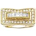 Bague Anneau Chevalière Joaillerie Oxyde de Zirconium Plaqué Or