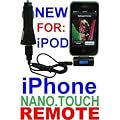 Wireless FM Transmitter + Car Adapter Charger for iPod Touch, iPhone, Nano, Classic, + MORE! Charge your iPod / iPhone while using FM transmitter! 4GB, 8GB, 16GB, 32GB, 64GB, 120GB, 160GB