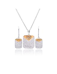 Nickel Free Sterling Silver Pendant & Earring Sets 4 Toned Tag Set
