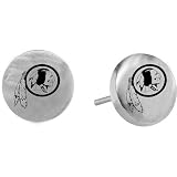 Team Titanium Washington Redskins Steel Button Logo Earrings