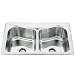 KOHLER K-3369-4-NA Staccato Double-Basin Self-Rimming Kitchen Sink