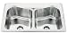 KOHLER K-3369-4-NA Staccato Double-Basin Self-Rimming Kitchen Sink