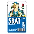 Ravensburger 27012 - Skat, Deutsches Bild R�ckseite Kornblume - 32 Blatt, glasklares Etui