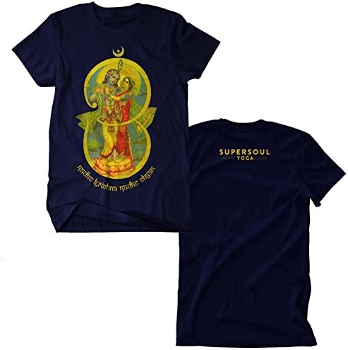 Supersoul Men's Radhe Krishna T-shirt Large Midnight Navy
