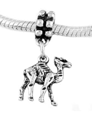 Sterling Silver Arabic Camel Dangle Bead Charm