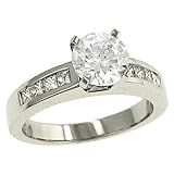 Channel Princess Diamond Engagement Ring.40cttw (CZ ct