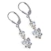 SCER121 Made with Swarovski Elements� Bewitch Butterfly Crystal Sterling Silver Leverback 1.5" Long Dangle Earrings