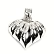 Silver Plain Heart Pendant, Size: 16mm