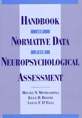 Handbook of Normative Data for Neuropsychological Assessment