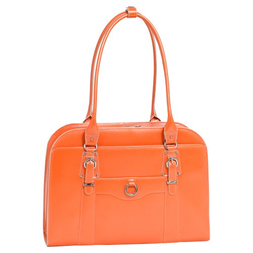 McKleinUSA HILLSIDE 96520 Orange Leather Ladies' Briefcase On Sale