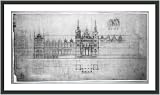 Historic Print (L): [Library of Congress (National Library) Washington D.C. Front elevation Judiciary Squar
