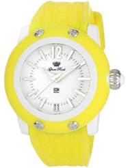 Glam Rock Womens GR23000 Miami Beach White Dial Yellow Silicone Watch