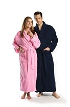 Turkishtowels Terry Bathrobe, 100% Combed Pure Turkish Cotton Terry Robe