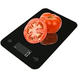 American Weigh Scales ONYX-5K-BK Slim Design Kitchen Scale, 11-Pound by 0.1-Ounce, Black