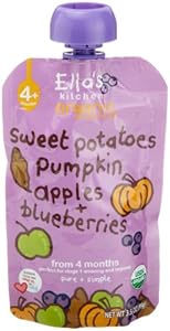 Ella's Kitchen Organic Baby Food, Sweet Potatoes, Pumpkin, Apples + Blueberries (4+months), 3.5-Ounce Pouches (Pack of 7)