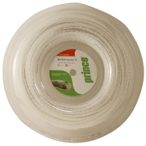 Prince Synthetic Gut with Duraflex 17g White Tennis String Reel