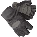 Olympia Sports 757 Air Force Fingerless Gel Gloves - Large/Black