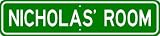 NICHOLAS ROOM SIGN - Personalized Gift Boy or Girl, Aluminum