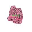 Set of 2 Universal-fit Animal Print Front Bucket Seat Cover - Zebra Pink