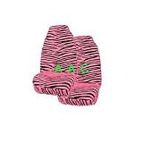 Set of 2 Universal-fit Animal Print Front Bucket Seat Cover - Zebra Pink