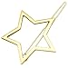 Q&Q Fashion Blogger Gold Shooting Star Cut Out Hair Pin Clip Dress Snap Barrette Hen Party