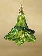 Evergreen Lily Hand-blown Glass Fan Pull
