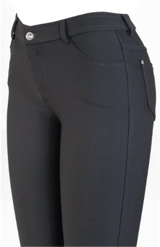 9 Colors and Faux Leather Women's Skinny Jean Leggings Stretchy Jeggings Sexy Pants Pencil Tights Faux Leather with Zippers (Single Button Dark Navy (L/XL))