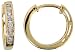 14k Gold / Diamond Huggie Earrings 1/2 (12 mm)
