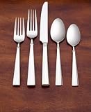 Reed & Barton Perspective Stainless Steel 65-Piece Flatware Set with Wooden Caddy, Service for 12
