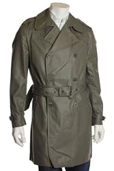 JOHN VARVATOS Mens Granite Belted Trench Coat Jacket, 38 (EU 48)