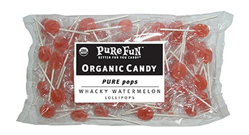 Pure Fun Certified Organic Bulk Whacky Watermelon Pops, 24-Ounce (Pack of 2) by Hard Candy