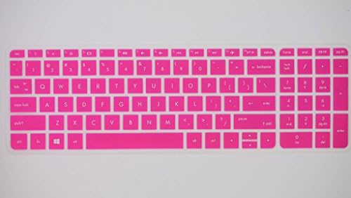 HYAIT 1Pcs Colorful Silicone Keyboard Protector Skin Cover for HP Pavilion P15(NEW VERSION),15G,15Q,15ac043TX/ac042tx/ac073TX/ab006tx/ab010tx/ab065tx/ab093tx SEMI-ROSE